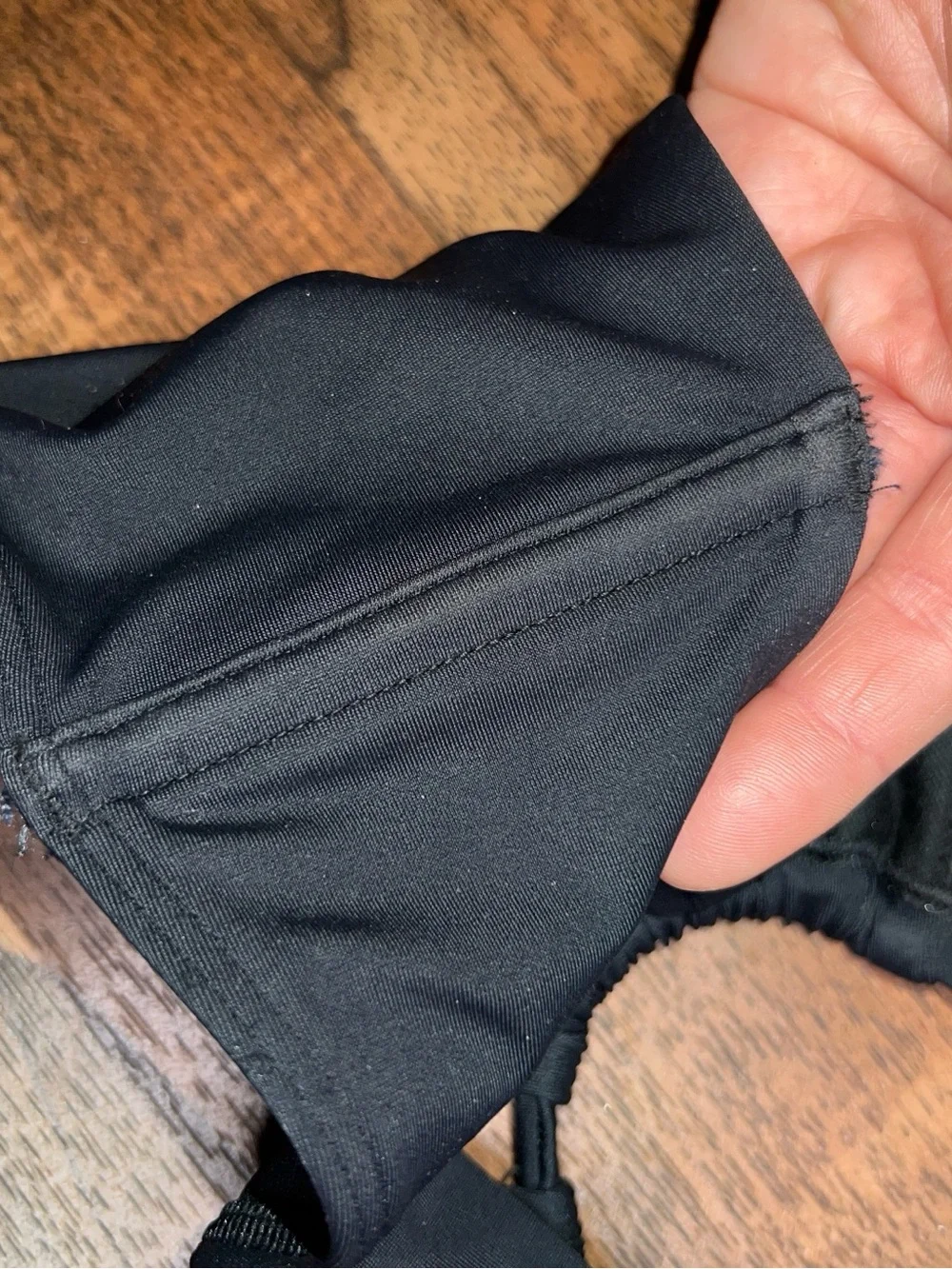Abercrombie & Fitch Black Ring-Front Bandeau Bikini Top